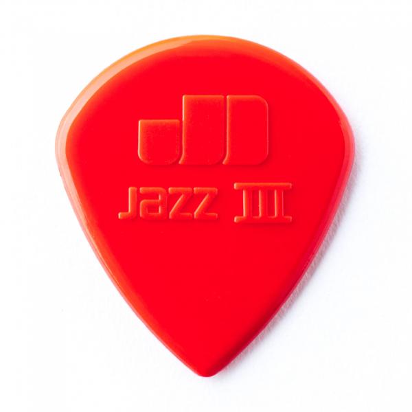 Dunlop 47R3N Nylon Jazz III Red Guitar Pick (Bag of 24)