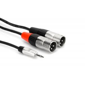 Pro Stereo Breakout, REAN 3.5mm TRS to Dual XLR(M)