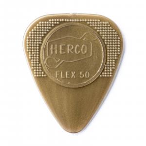 Dunlop HE210 Herco Flex50 Gold Nylon Guitar Pick (Bag of 100) Front