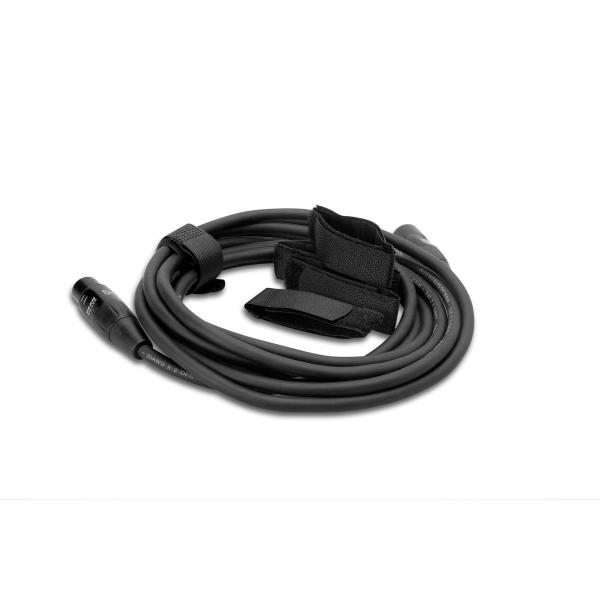 Black Hook and Loop Cable Organizer with Center-Pass Gap, 20-Pack