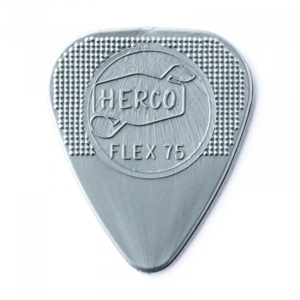 Dunlop HE211 Herco Flex 75 Silver Nylon Guitar Pick (Bag of 100) Front