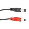 Voodoo Lab 2.5mm to 2.1mm Reverse Polarity (Center Positive) Barrel Cables-18" Straight